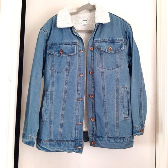 Cisono Sherpa Denim Jean Jacket Small - Picture 1 of 14